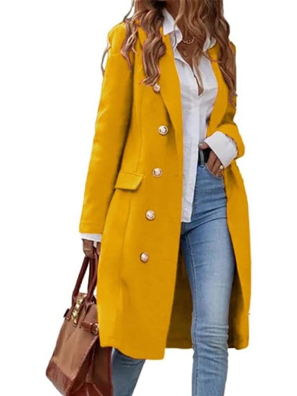 Chic Long Wool Trench Coat for Women - Trendy Fall Winter Outerwear Jacket